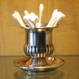 Sterling urn and tray, America, c.1920,	$50.00