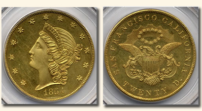 1854 Kellogg $20